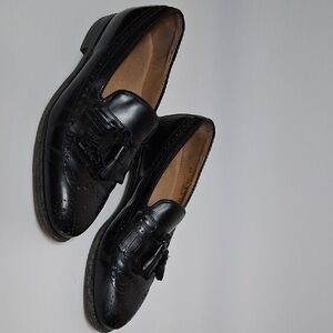Johnston & Murphy Black Tassel Loafers